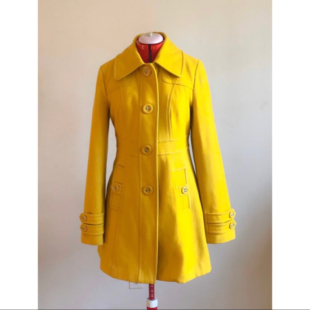 Tailored Collared neck long Wool Coat Women A-line